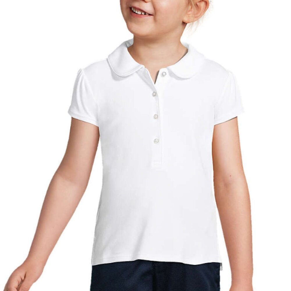 NWT - LANDS END UNIFORM SHORT SLEEVE POLO - GIRLS SIZE XS